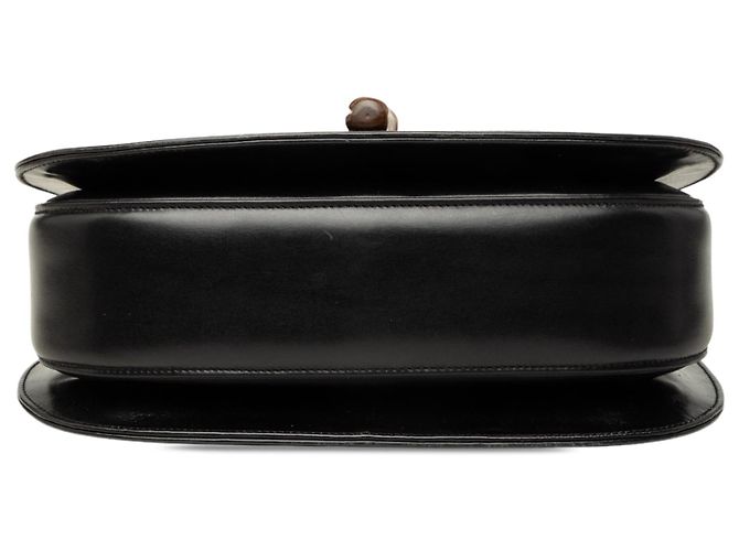 Bamboo Borsa Satchel Night Gucci in pelle di vitello nera con bambù Nero - vista 3