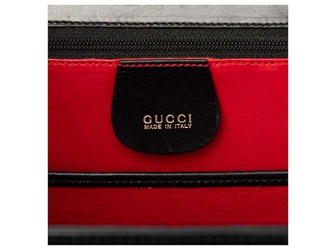 Bamboo Borsa Satchel Night Gucci in pelle di vitello nera con bambù Nero - vista 5