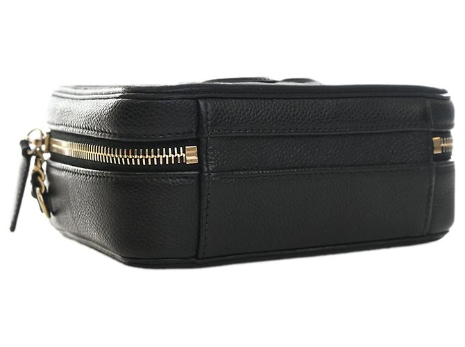 Borsa Vanity Satchel Chanel Small Caviar CC Filigree Nera Nero - vista 5