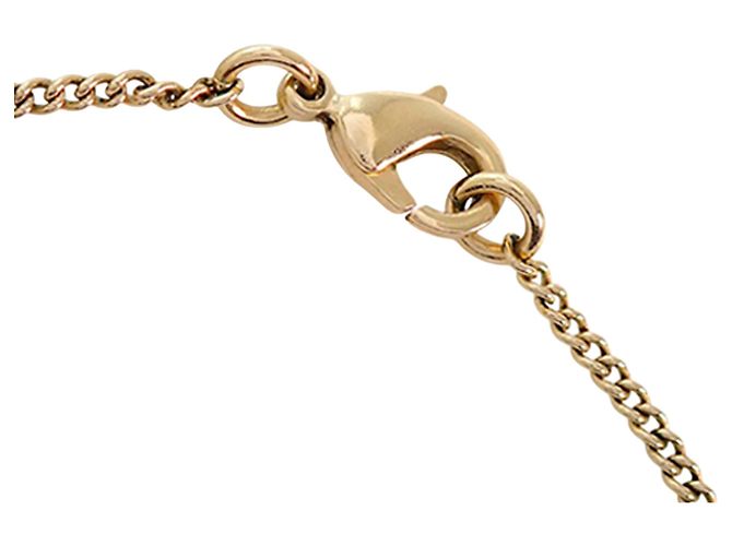 Collana con pendente rotondo Chanel CC placcato oro e strass D'oro - vista 10