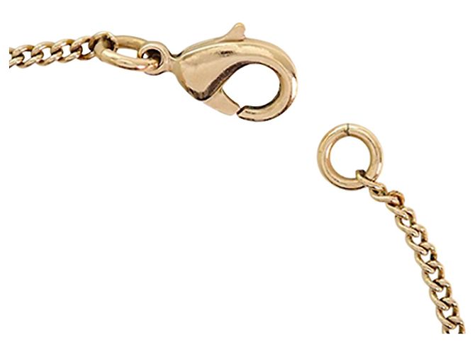 Collana con pendente rotondo Chanel CC placcato oro e strass D'oro - vista 9