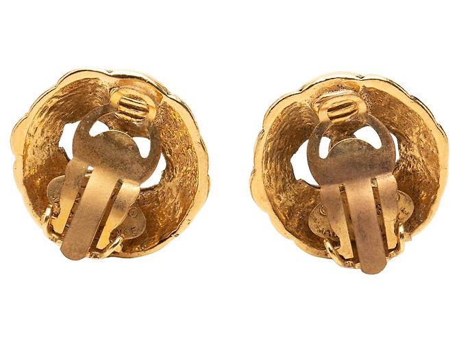 Orecchini a clip Chanel CC placcati in oro D'oro - vista 2