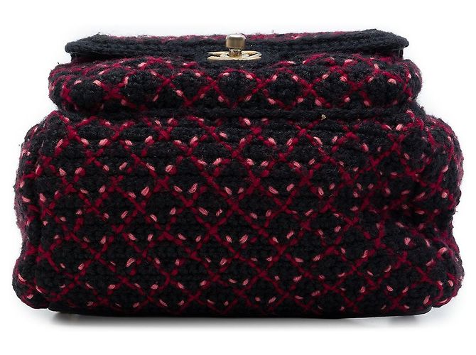 Black Chanel Mini Quilted Tweed CC Pocket Rucksack Schwarz - Ansicht 3