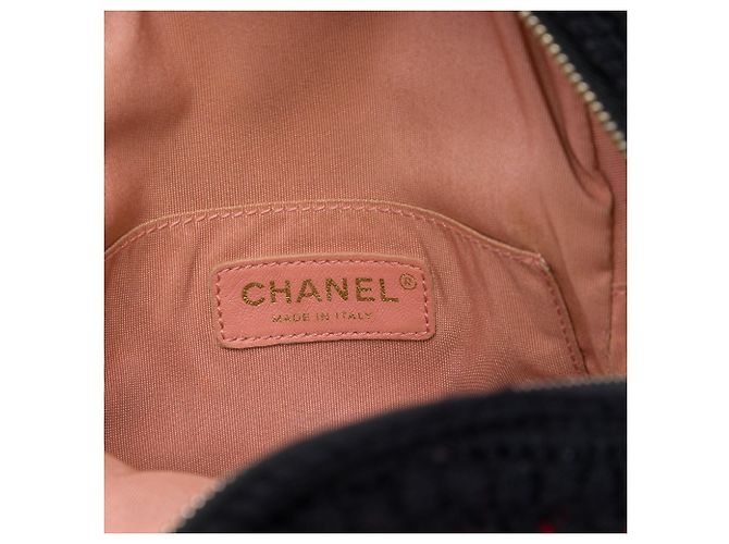 Black Chanel Mini Quilted Tweed CC Pocket Rucksack Schwarz - Ansicht 5