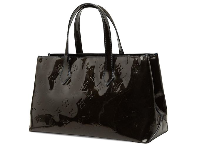 Borsa Louis Vuitton Monogram Vernis Wilshire PM Blu - vista 2