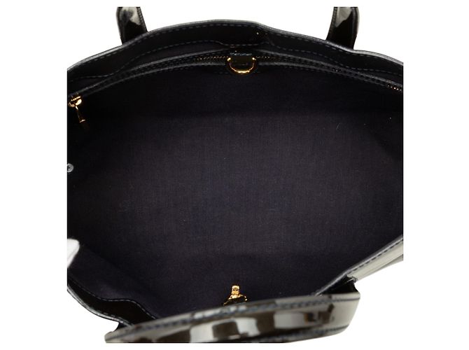 Borsa Louis Vuitton Monogram Vernis Wilshire PM Blu - vista 4