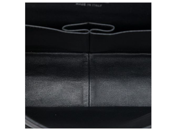 Borsa a tracolla Chanel Maxi Classic Double Flap in vernice nera Nero - vista 4