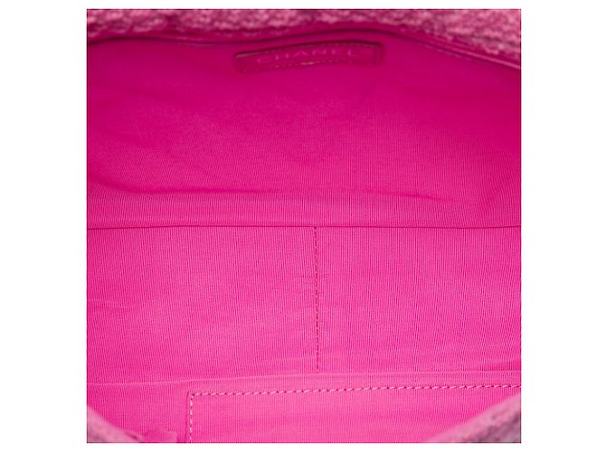 Borsa a tracolla Chanel Jumbo Quilted Tweed Reissue 2.55 Easy Messenger Flap Rosa - vista 4