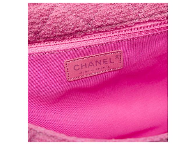 Borsa a tracolla Chanel Jumbo Quilted Tweed Reissue 2.55 Easy Messenger Flap Rosa - vista 5