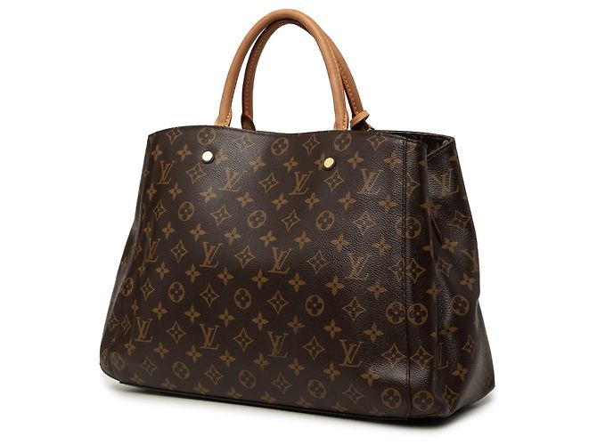 Borsa Satchel Louis Vuitton Monogram Montaigne GM Marrone - vista 2