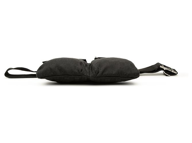 Borsa cintura Gucci GG Canvas con doppia tasca nera Nero - vista 3