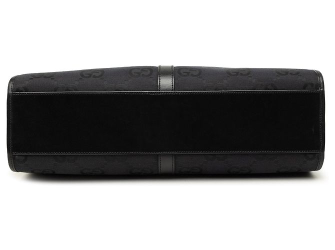 Borsa a tracolla Gucci GG Canvas Jackie Bardot Nera Nero - vista 3