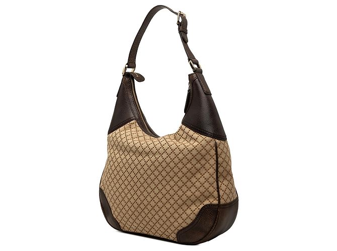 Borsa a tracolla Catherine Gucci Diamante Canvas Beige - vista 2