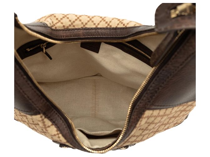 Borsa a tracolla Catherine Gucci Diamante Canvas Beige - vista 4