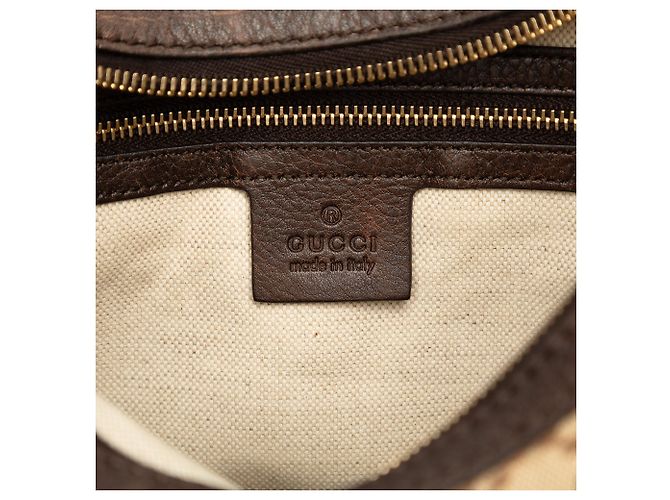 Borsa a tracolla Catherine Gucci Diamante Canvas Beige - vista 5