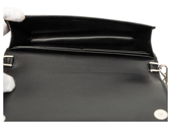 Borsa a tracolla Prada Nappa Gaufre Wallet On Chain Nera Nero - vista 4