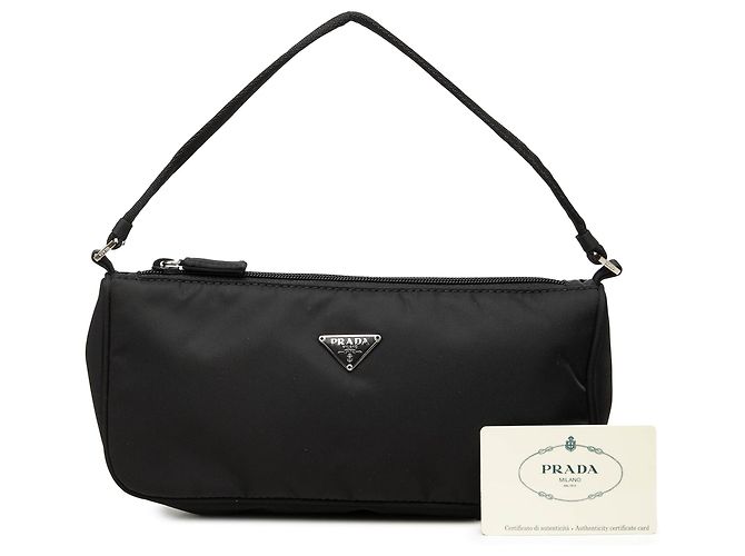 Prada Tessuto Pochette Schultertasche Schwarz - Ansicht 7
