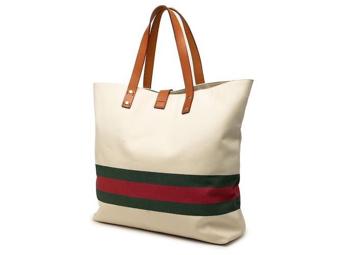 Gucci Canvas Web Tote braun - Ansicht 2