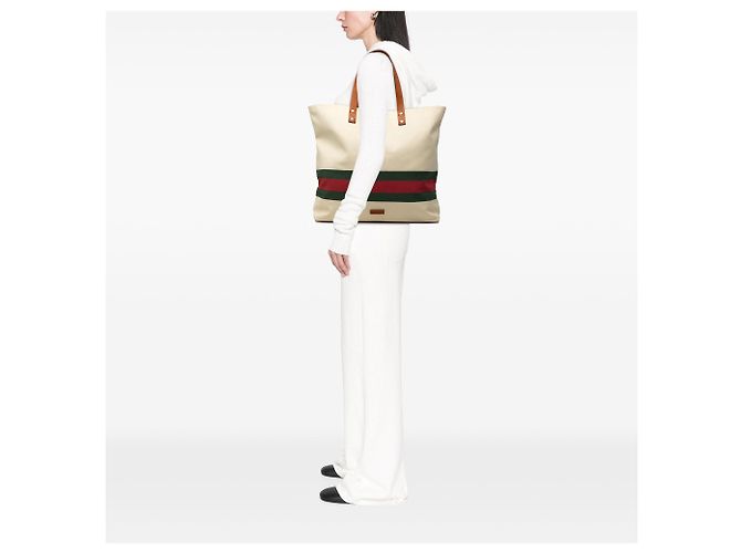Gucci Canvas Web Tote braun - Ansicht 6