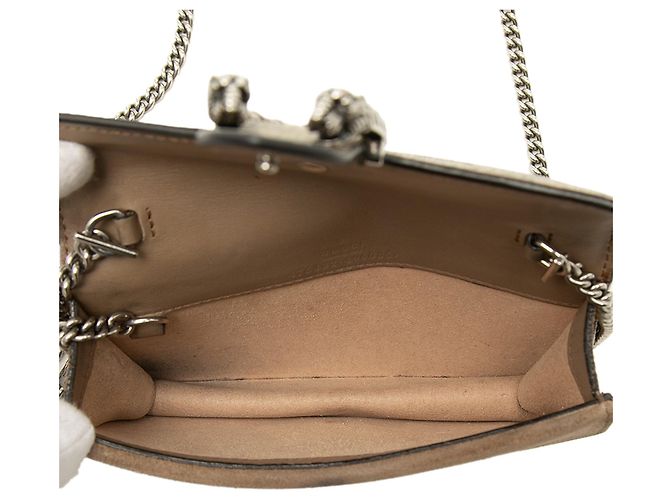 Borsa a tracolla Gucci Mini GG Supreme Dionysus Beige - vista 4