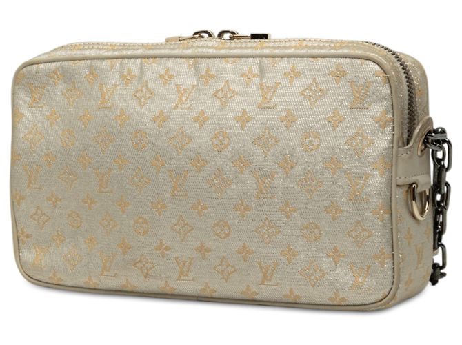 Louis Vuitton Monogram Mini Lin Shine McKenna Schultertasche Silber - Ansicht 2