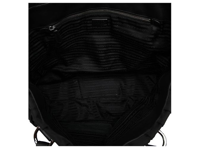 Borsa Tote Prada Tessuto Gaufre Nera Nero - vista 4