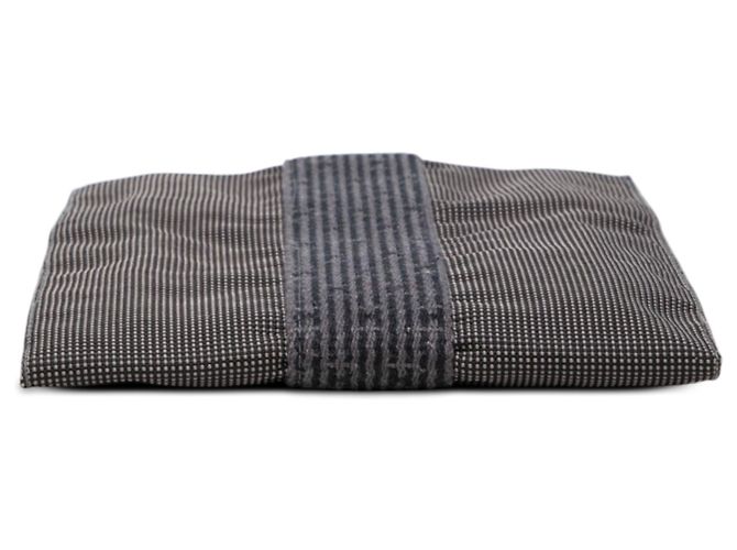 Hermès Herline Pochette Crossbody Tasche aus Canvas Grau - Ansicht 3