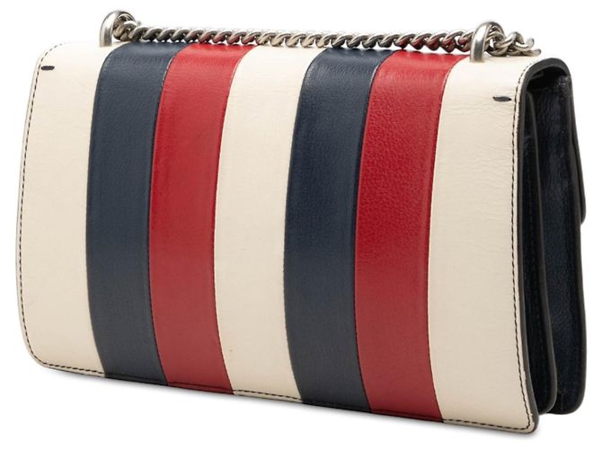 Borsa a tracolla Dionysus media in vitello a righe Multi Gucci Argento - vista 2