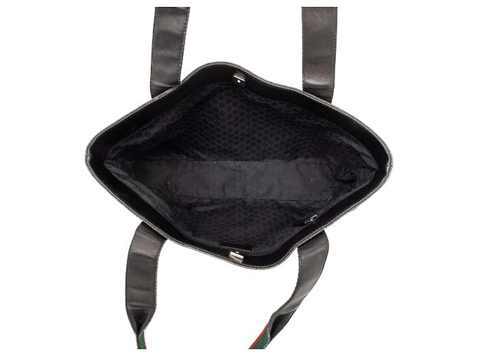 Gucci Denim Web Tote in Schwarz - Ansicht 4