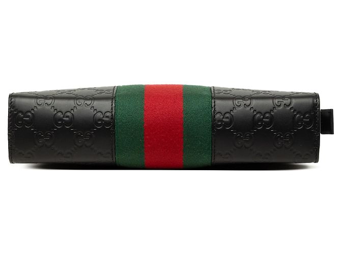 Clutch Gucci Guccissima Web nera Nero - vista 3