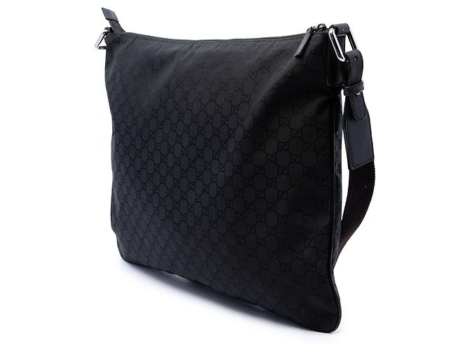 Borsa a tracolla Gucci GG in nylon nera Nero - vista 2