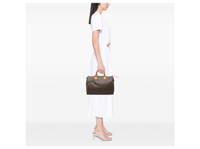 Borsa Boston Louis Vuitton Monogram Speedy 35 Marrone - vista 8