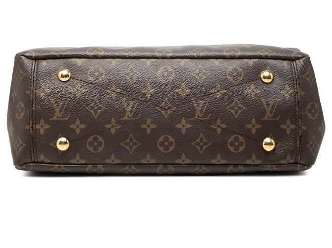 Borsa Satchel Louis Vuitton Monogram Pallas MM Marrone - vista 3