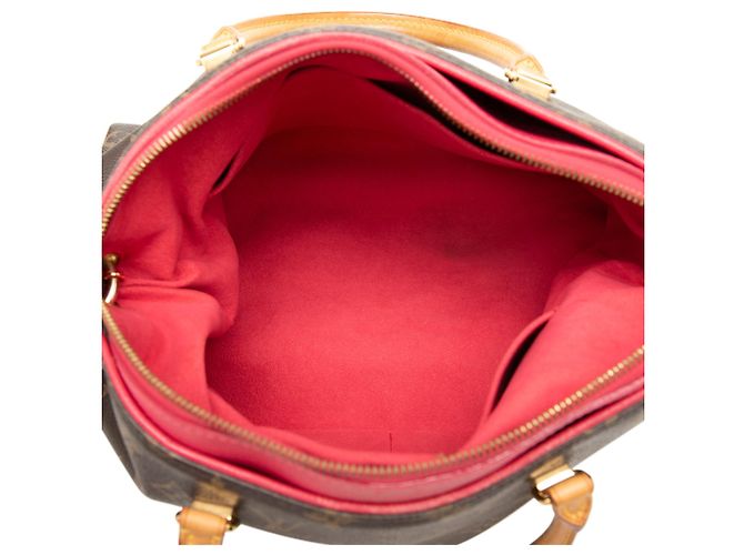 Borsa Satchel Louis Vuitton Monogram Pallas MM Marrone - vista 4