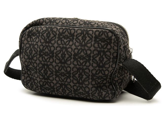 Mini borsa a tracolla LOEWE Anagram Jacquard Nera Nero - vista 2