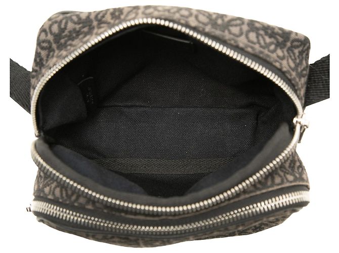 Mini borsa a tracolla LOEWE Anagram Jacquard Nera Nero - vista 4