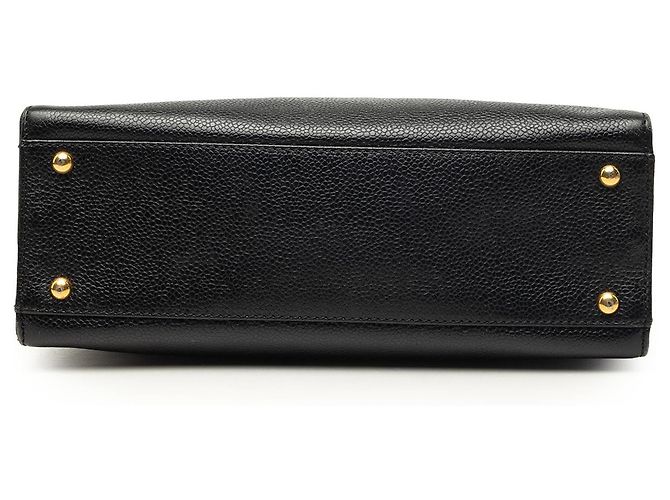 Black Chanel CC Caviar Chain Turn Lock Tote Schwarz - Ansicht 3