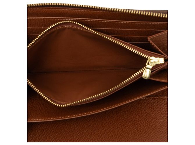 Cartera Larga Louis Vuitton Monogram Zippy Organizer Brown Castaño - vista 4