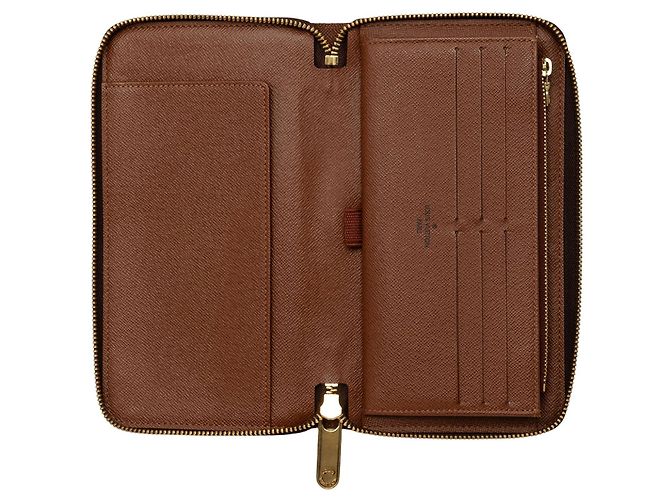 Cartera Larga Louis Vuitton Monogram Zippy Organizer Brown Castaño - vista 6