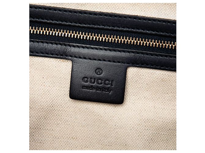 Borsa Boston Satchel Gucci Small GG Canvas Web Joy Blu - vista 5