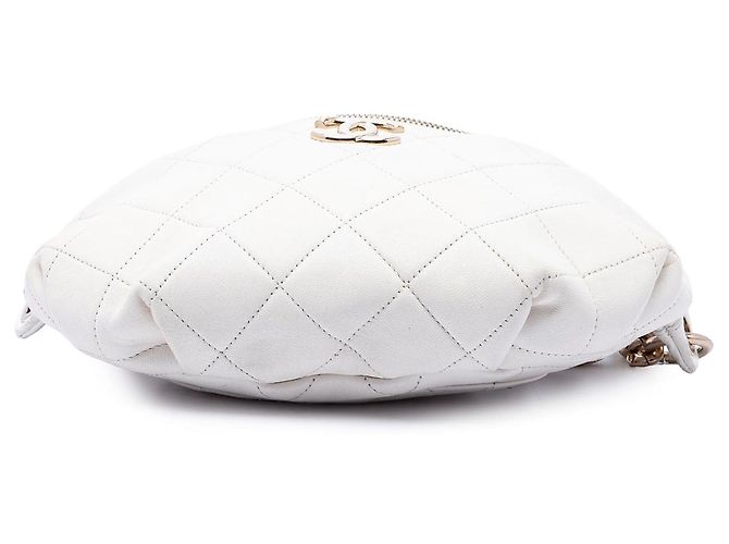 White Chanel CC Quilted Calfskin Elegant Belt Bag - view 3