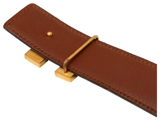 Hermès Cadena H Wendelgürtel aus schwarzem Box Calf Leder - Ansicht 5