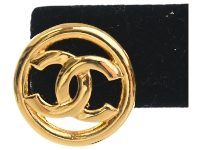 Chanel CC runde vergoldete Ohrstecker Golden - Ansicht 3
