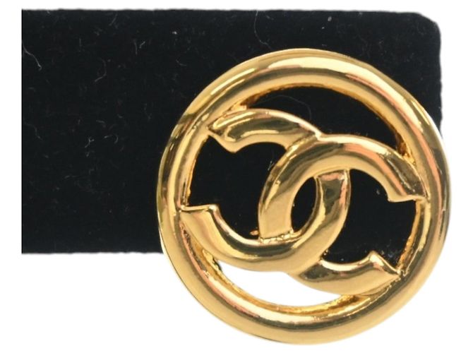 Chanel CC runde vergoldete Ohrstecker Golden - Ansicht 4