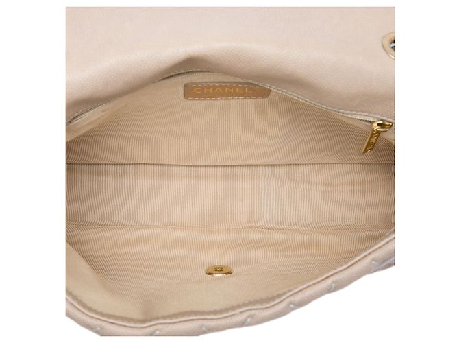 Borsa a tracolla Chanel CC Caviar Wild Stitch con patta, Marrone - vista 4