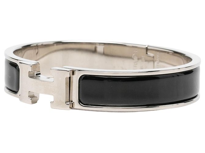 Hermès Clic H Armband PM schmal, Emaille Schwarz - Ansicht 2