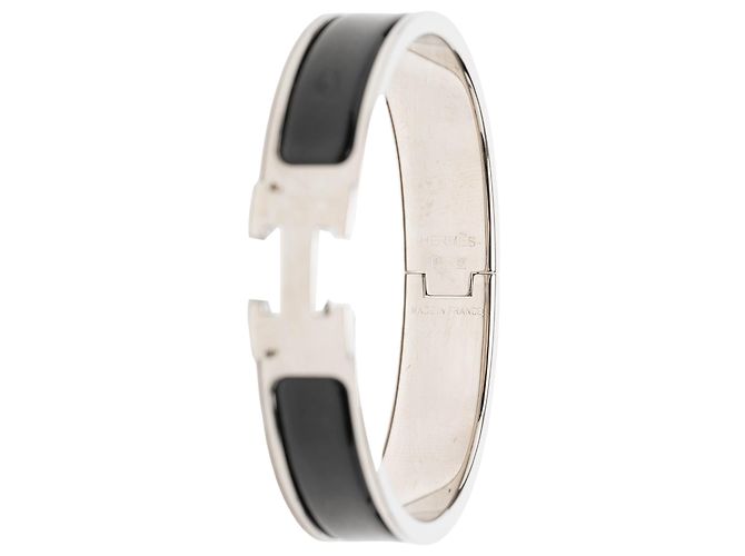 Hermès Clic H Armband PM schmal, Emaille Schwarz - Ansicht 4