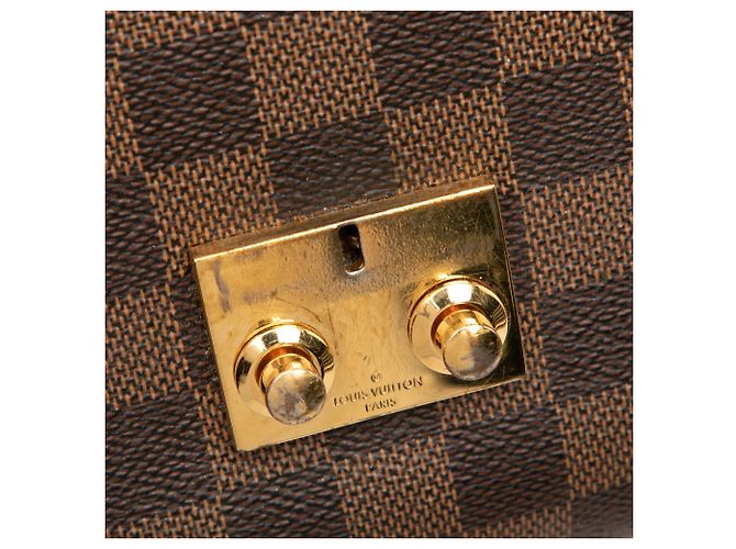 Borsa Louis Vuitton Damier Ebene Croisette Marrone - vista 6