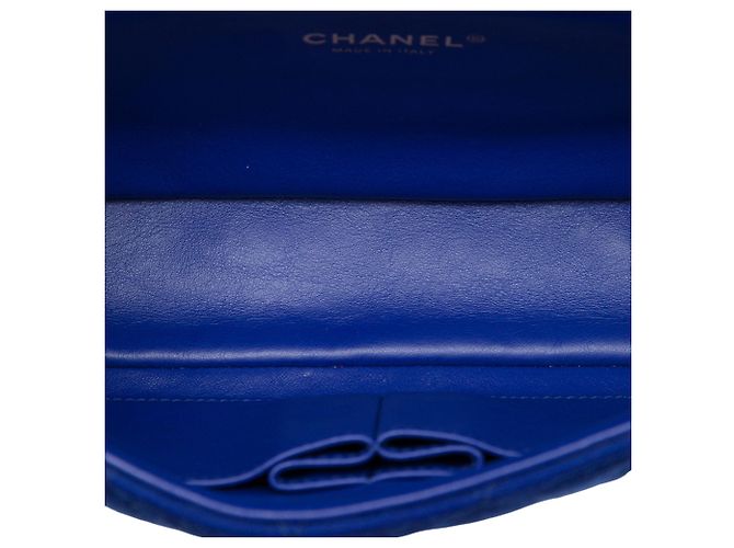 Borsa a tracolla Chanel Medium Tricolor Jersey CC Filigree Flap Blu - vista 4
