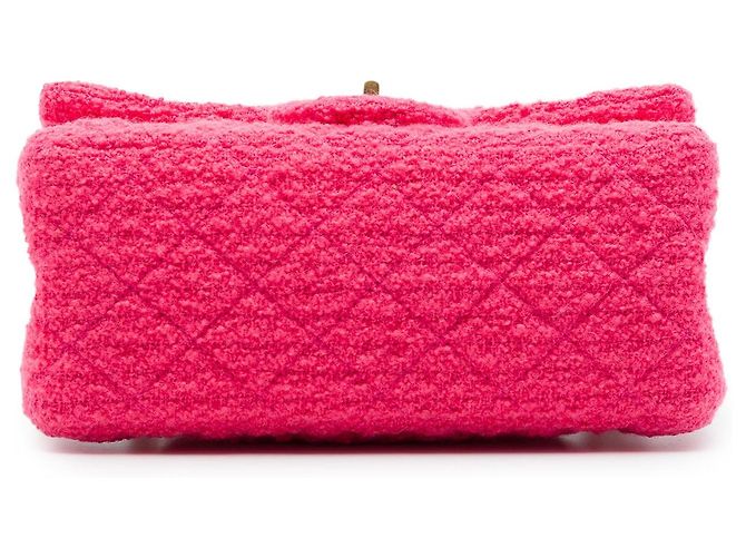 Borsa a tracolla Chanel Mini Quilted Tweed Reissue 2.55 Single Flap 224 Rosa - vista 3